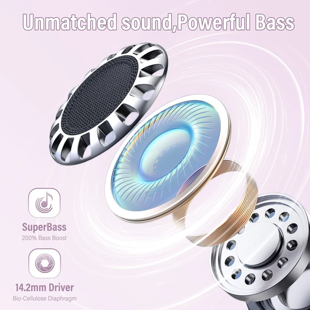 Alt view image 3 of 7 - Open Ear Earbuds,Wireless Earbuds Bluetooth 5.4 Ergonomic Clip-On Ear Buds, Bone Conduction Over The Ear Headphones 48H Playtime, Perfect Running Headphones for Sports IPX7 Waterproof