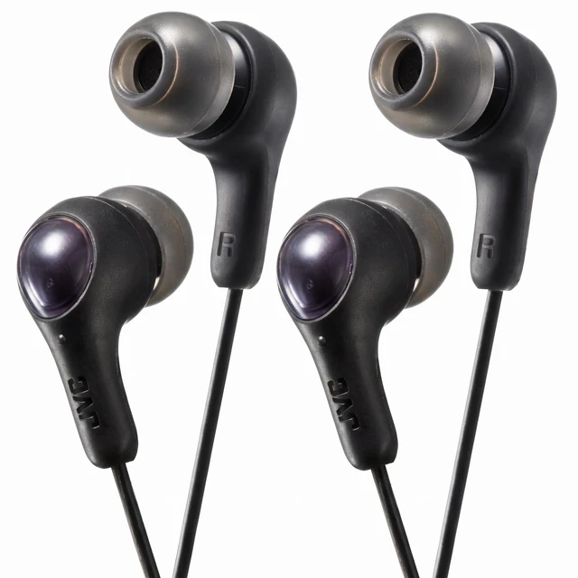 Main image of Gumy in Ear Earbud Headphones,Powerful Sound,Comfortable and Secure Fit,Silicone Ear Pieces - HAFX7B Black,Small,(Pack of 2)