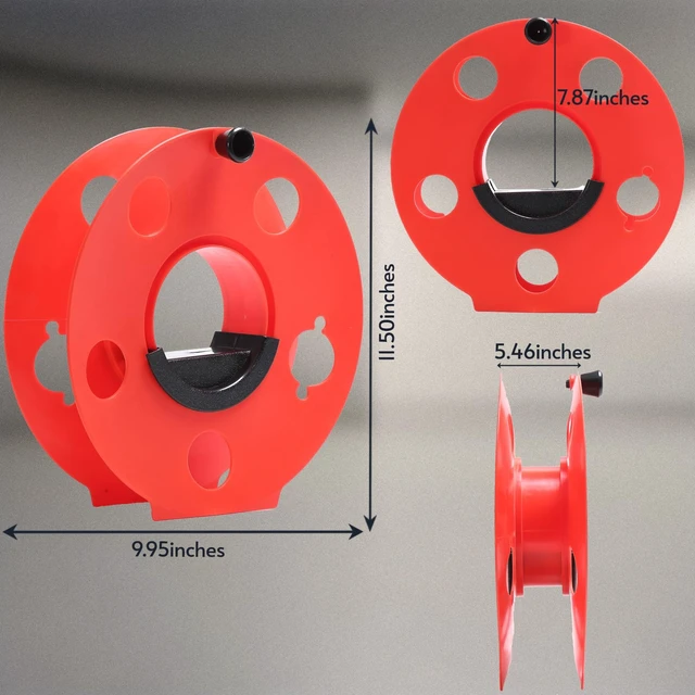 Alt view image 2 of 6 - 100 ft Extension Cord Storage Reel, Impact-Resistant Impact-Resistant Reel for Tangle-Free Cord Storage