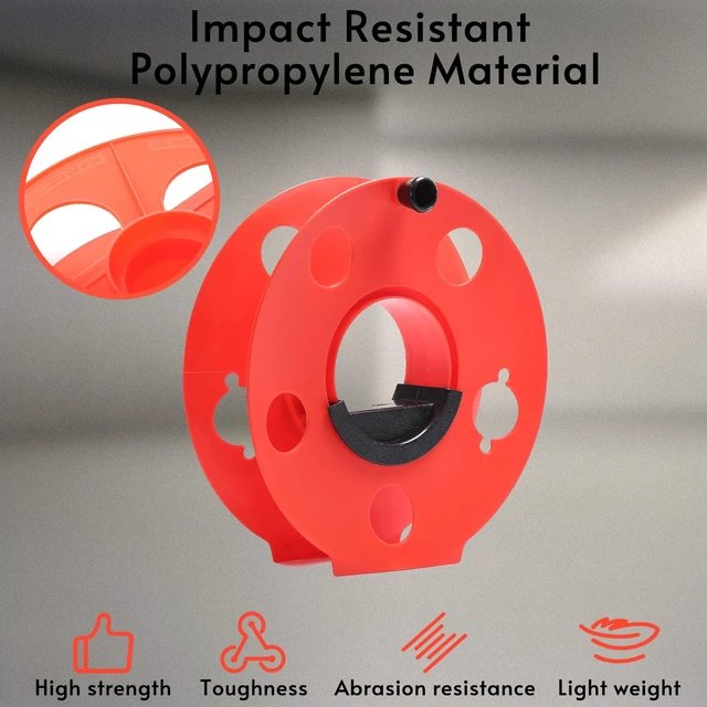 Alt view image 4 of 6 - 100 ft Extension Cord Storage Reel, Impact-Resistant Impact-Resistant Reel for Tangle-Free Cord Storage