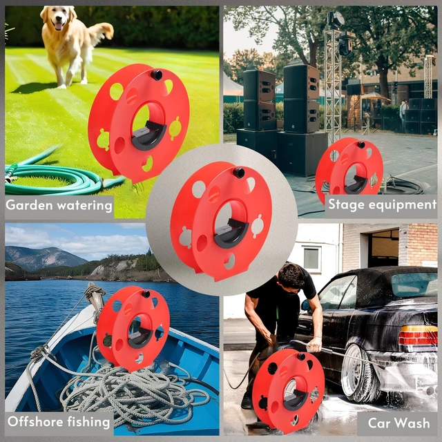 Alt view image 6 of 6 - 100 ft Extension Cord Storage Reel, Impact-Resistant Impact-Resistant Reel for Tangle-Free Cord Storage