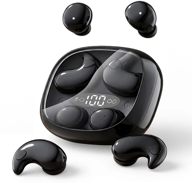 Main image of Sleep Earbuds for Side Sleepers, 2 in 1 Mini Earbuds Wireless Bluetooth for Sleeping, Discreet in-Ear Earphones for Small Ear Canals, Noise Cancelling, Small Ear Buds for Sleep, Work, Relax(Black)