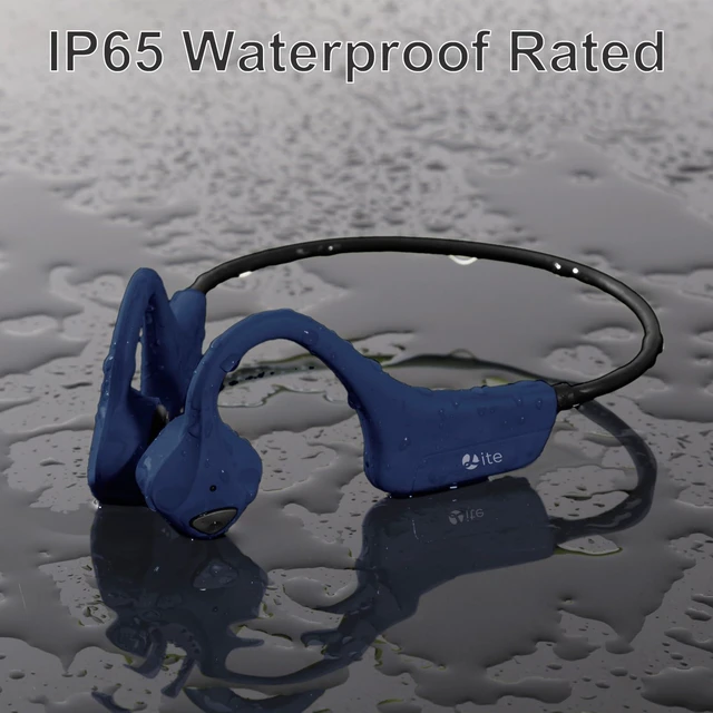 Alt view image 7 of 7 - Bluetooth Headphones Waterproof Bone Conduction Headset Open Ear Earphones Blue Headset with mic, Bluetooth Headset with mic