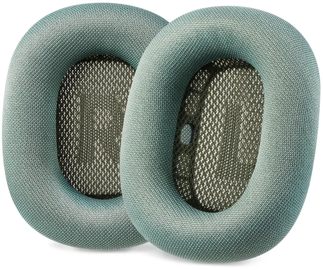 Main image of Premium Ear Cushions Compatible with Apple AirPods Max Headphones Green Silicone Lined Mesh High-Density Foam Strong Magnet Ear Pads