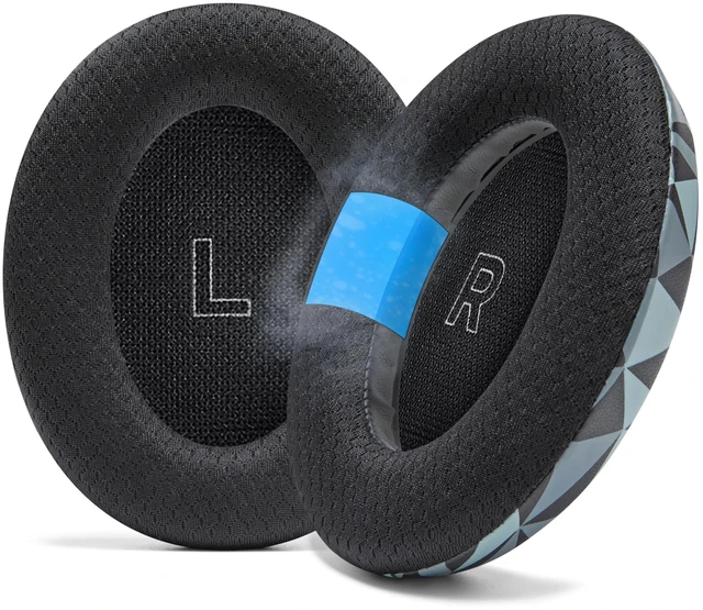 Main image of Freeze QC Ultra - Cooling Gel Earpads for Bose QuietComfort Ultra 1 & 2 Made by Wicked Cushions Breathable Fabric, XL Ear Opening & Thickness, Cooler For Longer Geo Grey