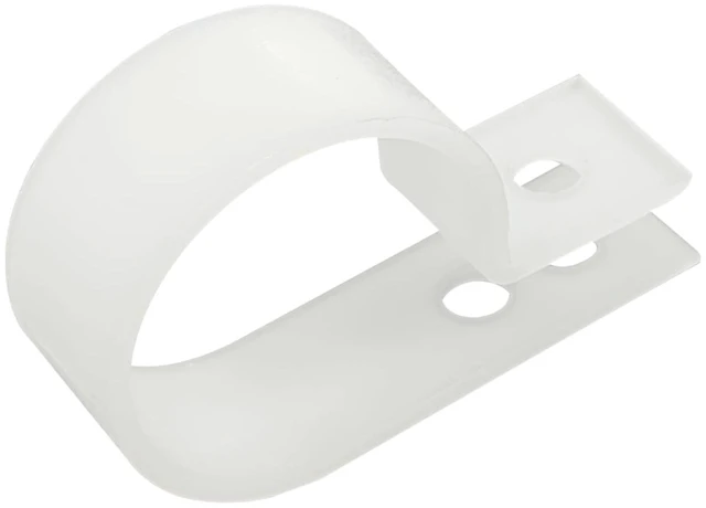 Main image of 50Pcs 1 Inch R-Type Nylon Cable Clamps for Cable Wire Management Durable Nylon Material, R-Shape Cable Holder, 1 Inch Opening Size, Multi-Hole Mount Base, Neat Wire Organization