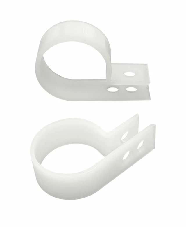 Alt view image 2 of 7 - 50Pcs 1 Inch R-Type Nylon Cable Clamps for Cable Wire Management Durable Nylon Material, R-Shape Cable Holder, 1 Inch Opening Size, Multi-Hole Mount Base, Neat Wire Organization