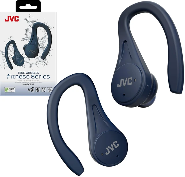 Main image of Sport True Wireless Earbuds Headphones, Lightweight and Compact, Long Battery Life (up to 30 Hours), Sound with Neodymium Magnet Driver, Water Resistance (IPX5) - HAEC25TA (Blue)