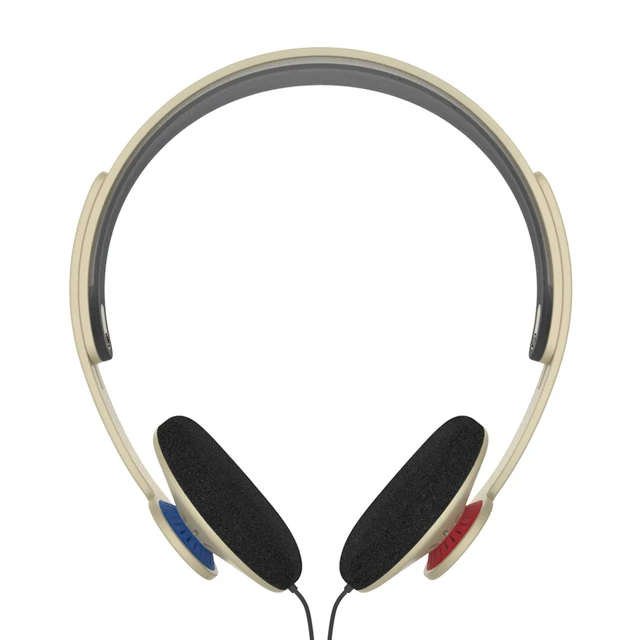 Alt view image 5 of 7 - KPH30i Retro Style On-Ear Headphones, Rhythm Beige, Microphone, Wired In-Line Microphone and Touch Remote Control, D-Profile Design, 3.5mm Jack