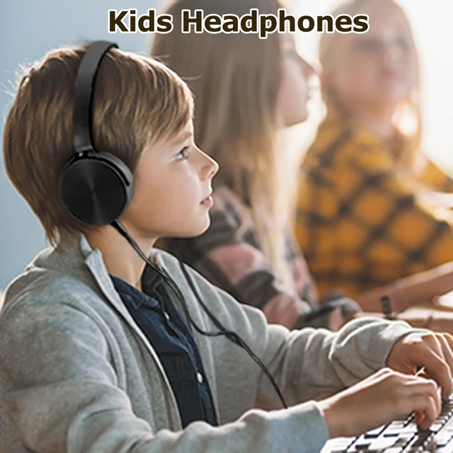 Alt view image 2 of 7 - 2 Pack Kids Headphones for School Classroom K-12, 3.5mm Jack, Swivel Foldable, Wired Headphones for Kids Children Boys Girls Toddler Teachers