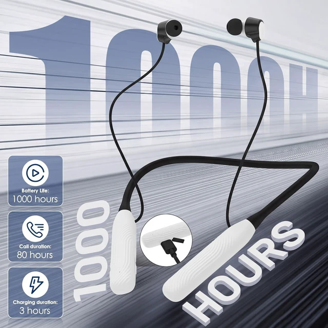 Alt view image 3 of 7 - Neckband Bluetooth Headphones, Bluetooth Earbud with 1000H Play Time Lightweight & Comfortable In-Ear Wireless Earphones with Mic for Sports/Gym/Running/Travel, 1-Year Quality Support, Nude