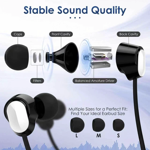 Alt view image 6 of 7 - Neckband Bluetooth Headphones, Bluetooth Earbud with 1000H Play Time Lightweight & Comfortable In-Ear Wireless Earphones with Mic for Sports/Gym/Running/Travel, 1-Year Quality Support, Nude