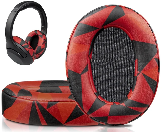 Main image of Earpads for Sony WH-XB900N/WH-CH710N/WH-CH720N/WH-RF400/MDR-RF895RK Headphones, Ear Pads Cushions with Soft Protein Leather, High Density Foam - Red Storm