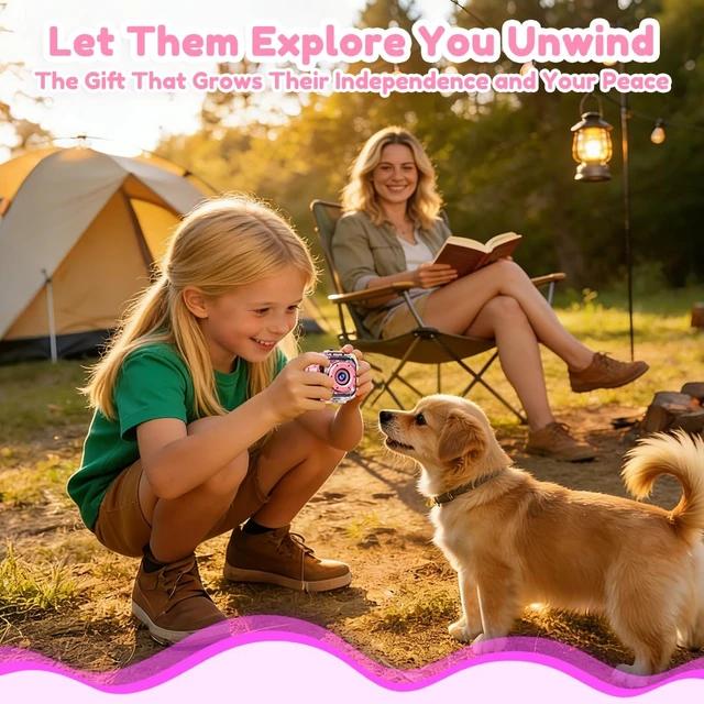 Alt view image 7 of 7 - Kids Waterproof Camera, IP68 Video Camera Birthday Gift Girls 3-12 Children Digital Video Travel Camcorder with 32G Card, 1080P Undewater Action Camera Toy for Pool, Beach, Bike, Skateboarding