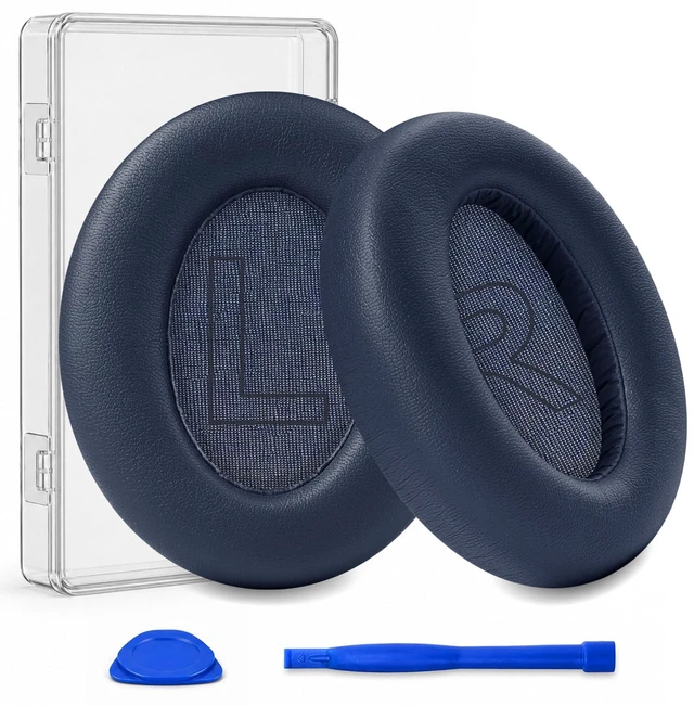 Main image of Replacement Ear Pads for Anker Soundcore Life Q20/Q20i/Q20BT/Q20+/Life 2 Headphones, Replcement Earpads Ear Cushions Ear Cups Cover Repair Parts (Midnight Blue)
