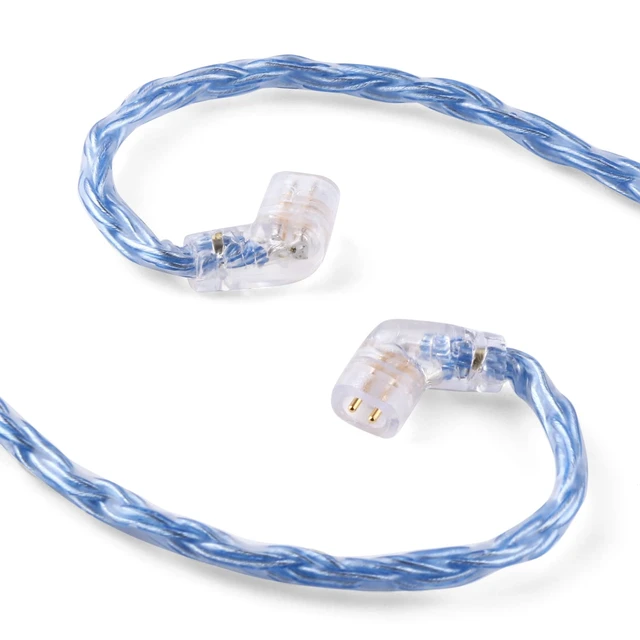 Alt view image 2 of 7 - Tripowin Zonie 16 Core SilverPlated IEM Cable, Recessed 2pin, 3.5mm 1.25m SPC in Ear Monitor Wire, Earphone Upgraded Cords for ZS10 PRO 2 AS10 PRO ZSN PRO X Waner SIMGOT EM6L, Blue