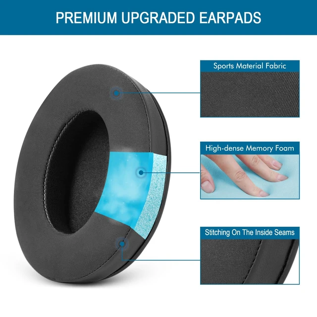 Alt view image 4 of 7 - GVOEARS Cooling Gel Earpads Cushions for Sennheiser HD280 HD280 Pro HD281 Also for HMD280 HMD281 Headsets Ear Pads, Professional Replacement Earpads Cushions, Memory Foam and Added Thickness