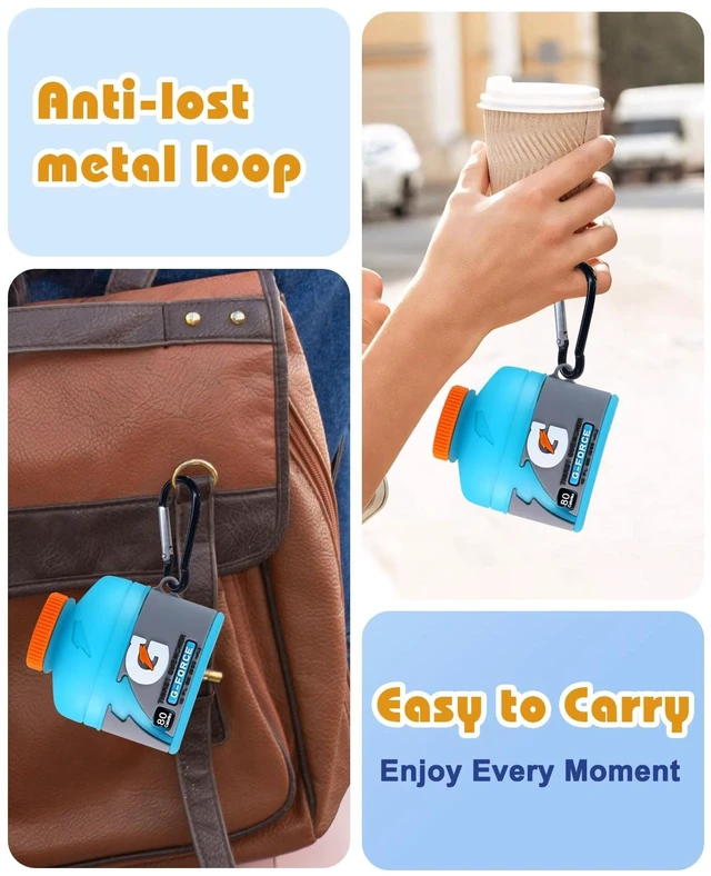 Alt view image 3 of 6 - for AirPods 5th/4th Case, Cute 3D Cartoon Silicone Cover, Bottle Shock-Absorbing Protection, Secure Keychain, Cleaner Kit Included, Soft-Touch Finish, Easy Carry for Women, Girls and Teens