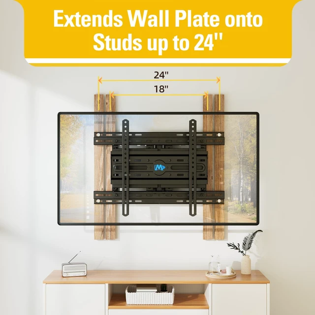 Alt view image 4 of 7 - MD MD5231 TV Wall Mount Extended Bracket for 16 Wall Plate, Fitting 18 - 24 Wood Stud, Max Loading Capacity of 154 LB