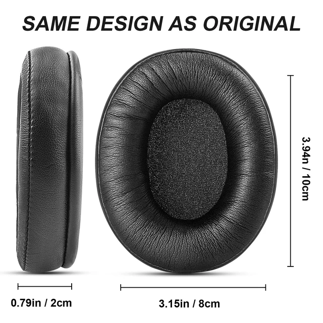 Alt view image 3 of 7 - GVOEARS Replacement Earpads Cushions for Sennheiser HD280 HD280 Pro HD281 Also for HMD280 HMD281 Headsets Ear Pads, Professional Earpads Cushions, Memory Foam and Premium Protein Leather - Black