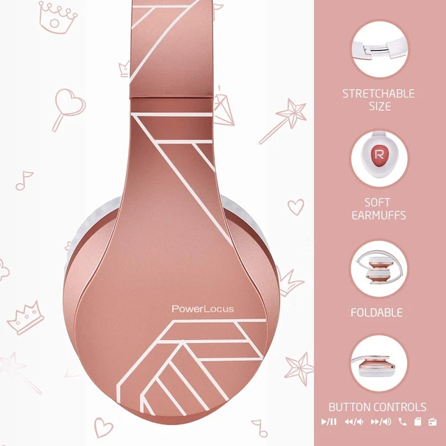 Alt view image 2 of 7 - Kids Headphones Over-Ear, Bluetooth Wireless Headphones for Kids,with Microphone, Safe 85DB Volume Limited, Foldable with Carry Case, Audio Cable, Micro SD mode for Online Classes,PC,Phones