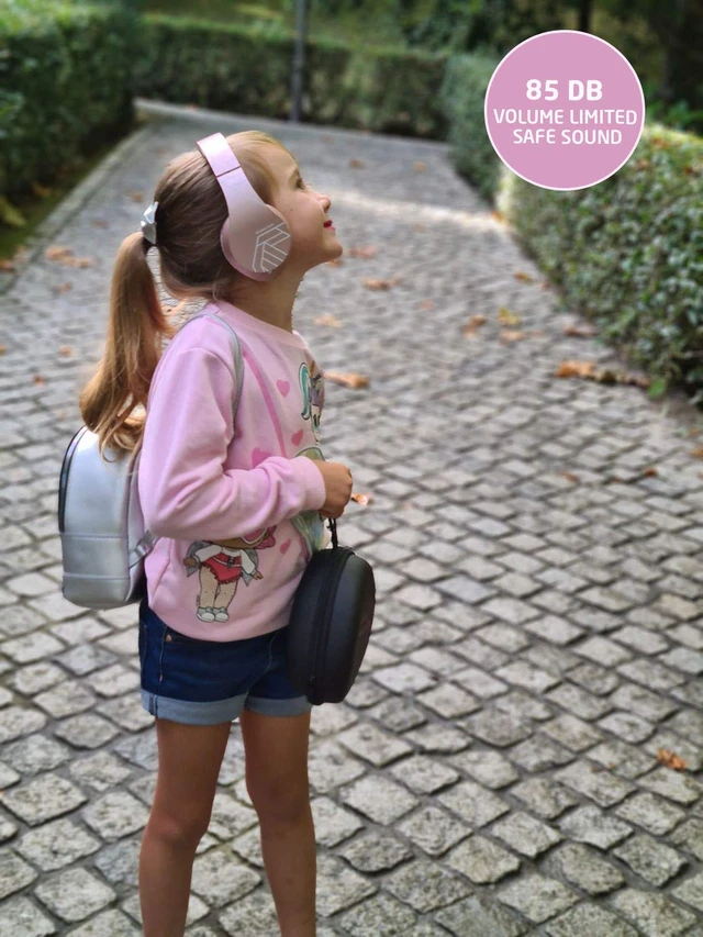 Alt view image 5 of 7 - Kids Headphones Over-Ear, Bluetooth Wireless Headphones for Kids,with Microphone, Safe 85DB Volume Limited, Foldable with Carry Case, Audio Cable, Micro SD mode for Online Classes,PC,Phones