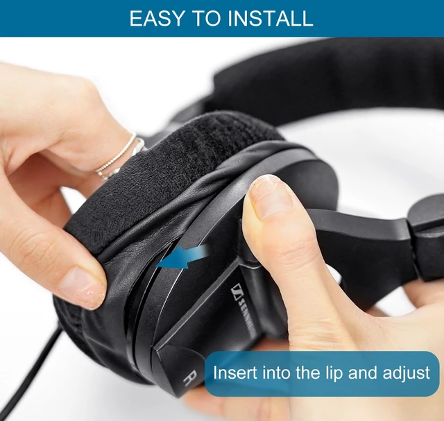 Alt view image 7 of 7 - Upgrade Velour Ear Pads for Sennheiser HD280 / HD280-13 / HD280-Pro - Black Replacement Also for HD281/ HMD280/ HMD280 Pro/ HMD280-13/ HMD281/ HMD281 Pro Headphone, Earpads Cushions with Memory Foam