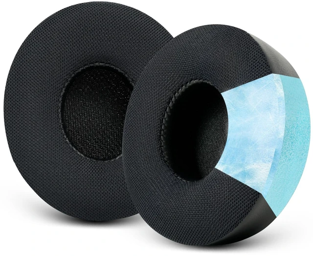 Main image of Replacement Ear Pads for Beats Solo 3 & Solo 2 Headphones - Cooling Black Solo3 Ear Cushions with Protein Leather Thicker Memory Foam