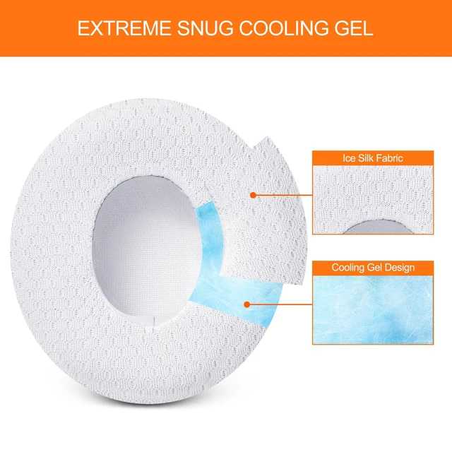 Alt view image 3 of 7 - Replacement Ear Pads for Beats Solo 3 & Solo 2 Headphones - Cooling White Solo3 Ear Cushions with Protein Leather Thicker Memory Foam