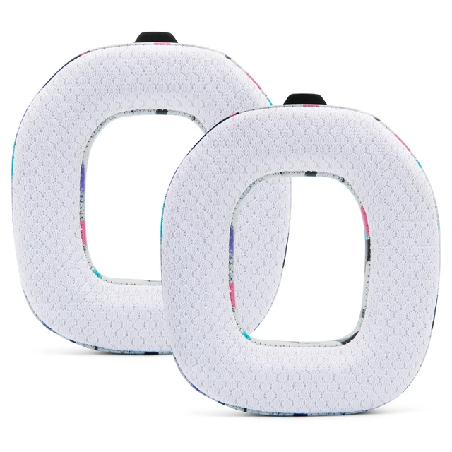 Alt view image 6 of 6 - Freeze A40 - Hybrid Fabric Cooling Gel Earpads for Astro A40 TR Made by Wicked Cushions Improved Durability, Thickness & Sound Isolation 90s White