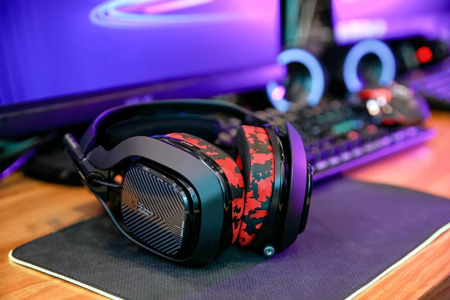 Alt view image 3 of 7 - Freeze A40 - Hybrid Fabric Cooling Gel Earpads for Astro A40 TR Made by Wicked Cushions Improved Durability, Thickness & Sound Isolation Red Camo