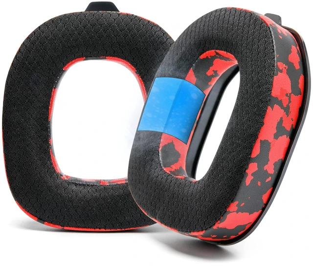 Main image of Freeze A40 - Hybrid Fabric Cooling Gel Earpads for Astro A40 TR Made by Wicked Cushions Improved Durability, Thickness & Sound Isolation Red Camo