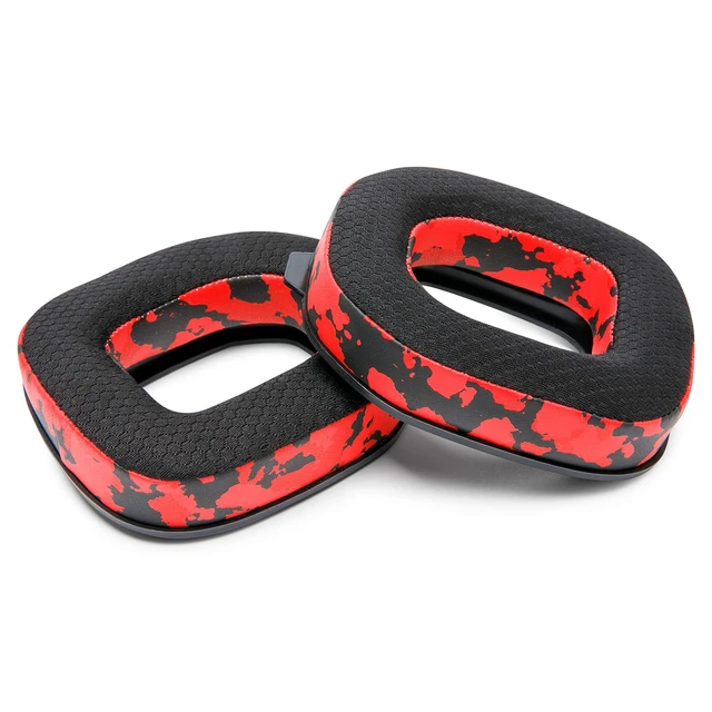 Alt view image 7 of 7 - Freeze A40 - Hybrid Fabric Cooling Gel Earpads for Astro A40 TR Made by Wicked Cushions Improved Durability, Thickness & Sound Isolation Red Camo
