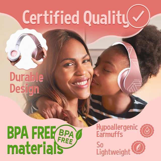 Alt view image 3 of 7 - Kids Headphones Over-Ear, Bluetooth Wireless Headphones for Kids,with Microphone, Safe 85DB Volume Limited, Foldable with Carry Case, Audio Cable, Micro SD mode for Online Classes,PC,Phones