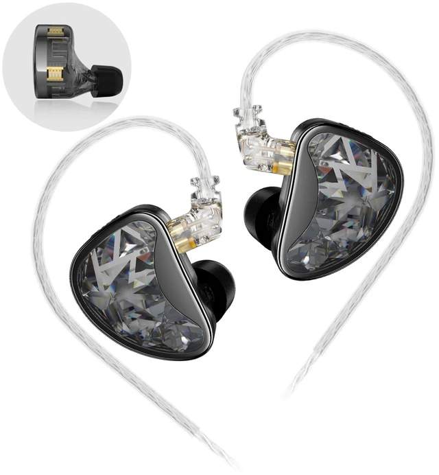 Main image of AS24 in-Ear Monitor Headphone 24BA Drivers High-Performance IEM Earphones with 8 Tuning Switches, Noise Isolation Wired Earbuds for Musicians (Tuning Version,Black,with mic)
