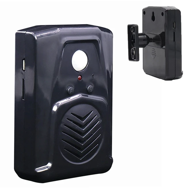 Main image of PIR Motion Sensor Activated Sound Player Speaker with USB Cable, Download Your own MP3 Audio Files to Play Speech, Music or Sound Effects (Black)