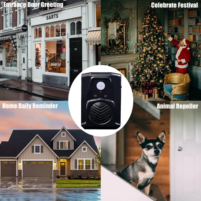 Alt view image 3 of 7 - PIR Motion Sensor Activated Sound Player Speaker with USB Cable, Download Your own MP3 Audio Files to Play Speech, Music or Sound Effects (Black)