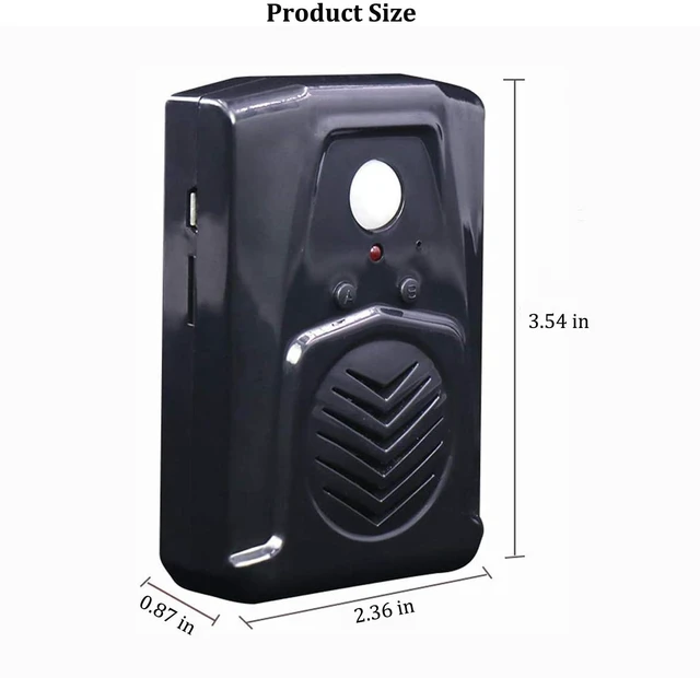 Alt view image 5 of 7 - PIR Motion Sensor Activated Sound Player Speaker with USB Cable, Download Your own MP3 Audio Files to Play Speech, Music or Sound Effects (Black)