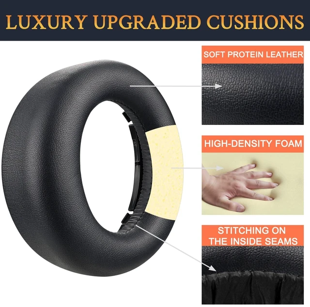 Alt view image 6 of 7 - Earpads for Sony Pulse 3D PS5 (Not Fit Pulse Elite) - Black
