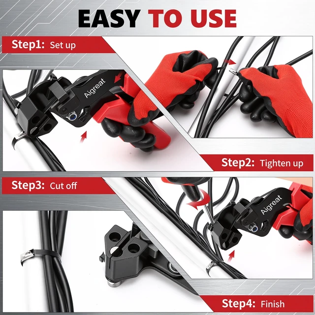 Alt view image 6 of 7 - Stainless Steel Zip Ties Kit with 150 Metal Cable Ties & Metal Cable Tie Wrap Gun, Heavy Duty Outdoor Fastening Tool for Exhaust Pipe, Chain Link Fence, Auto Repair, Industrial Cable Binding