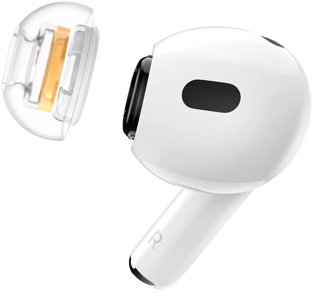 Main image of SuperFine for AirPods Pro Gen 1 & 2 - L - Medical Grade Silicone Patented Replacement Ear Tips and Adapters for Supreme Comfort (one Pair)(Ear Tips Installed)