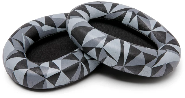Alt view image 5 of 5 - PadZ WH-1000XM3 - Extra Thick Replacement Earpads for Sony WH-1000XM3 Made by Wicked Cushions Soft PU Leather, Luxurious Memory Foam, Added Thickness Geo Grey