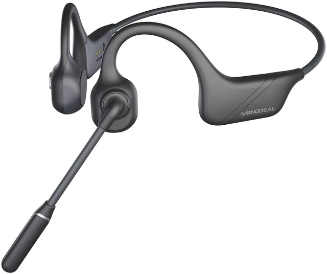 Main image of Bone Conduction Headphones with Mic, Bluetooth 5.3 Open Ear Headphones with Noise-Canceling Boom Microphone, Wireless Headset Earphones for Work, Driving, Home Office Commercial