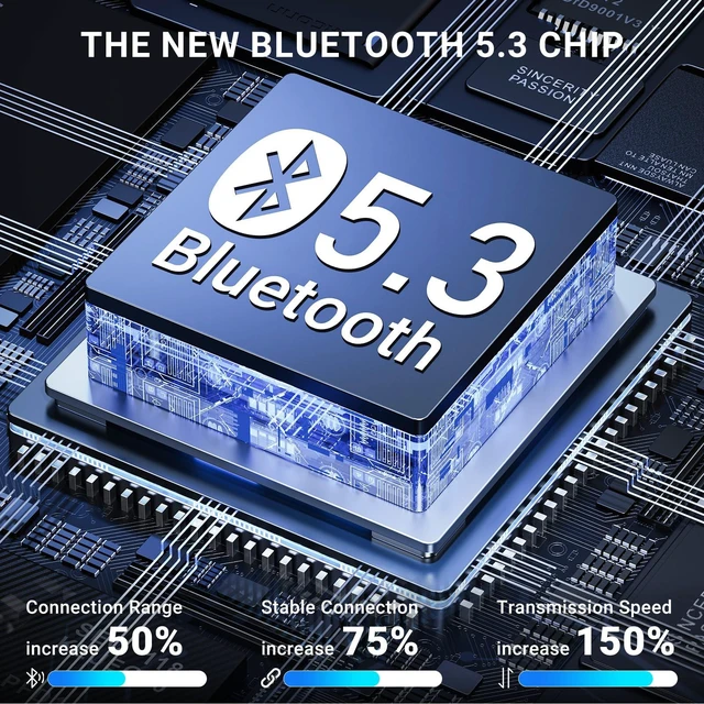 Alt view image 2 of 7 - Wireless Earbuds, 2025 Wireless Headphones HiFi Stereo Earphones with 4 ENC Noise Canceling Mic, 42Hs Playtime In Ear Earbud, Bluetooth 5.3 Sport Earphones with LED Power Display for Android iOS