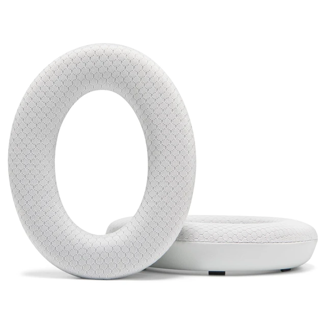 Alt view image 6 of 7 - Freeze QC Ultra - Cooling Gel Earpads for Bose QuietComfort Ultra 1 & 2 Made by Wicked Cushions Breathable Fabric, XL Ear Opening & Thickness, Cooler For Longer White Smoke