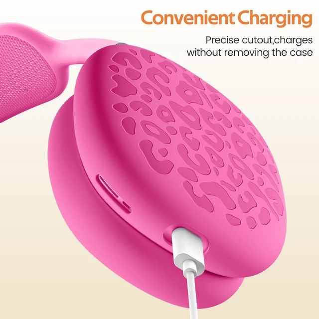 Alt view image 3 of 7 - DGge Leopard Silicone Case Cover Set for AirPods Max 2/1(2026/2024/2020) Full Protection Ear Cups Headband Ear Pad Accessories Compatible with Apple AirPods Max Accessories (USB-C / Lightning)