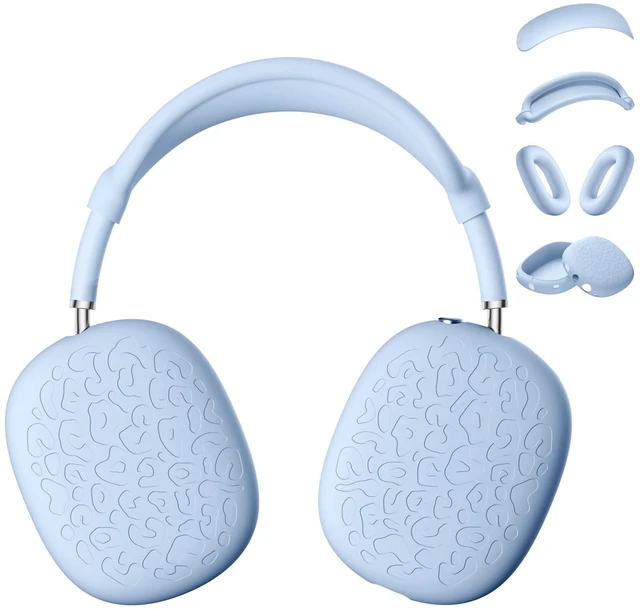 Main image of Leopard Silicone Case Cover for AirPods Max Headphones,Ear Pad Case Cover/Ear Cups Cover/Headband Cover for AirPod Max (USB-C/Lightning) Accessories Silicone Protector for Apple AirPods Max