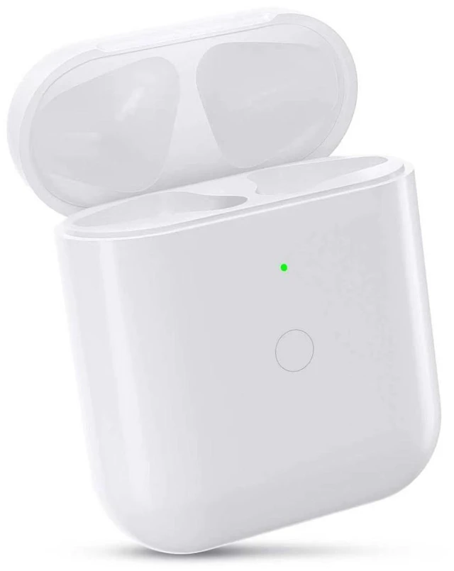 Main image of Wireless Charging Replacement for AirPod 1st 2nd Charging Case with Lightning Port, Compatible with AirPods 1 2 Charger Case with Bluetooth Pairing Sync Button, no Airpod