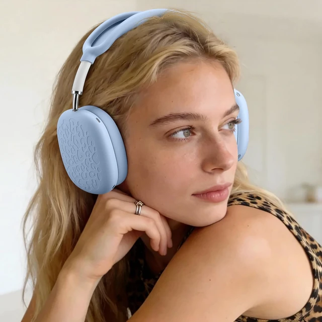 Alt view image 7 of 7 - Leopard Silicone Case Cover for AirPods Max Headphones,Ear Pad Case Cover/Ear Cups Cover/Headband Cover for AirPod Max (USB-C/Lightning) Accessories Silicone Protector for Apple AirPods Max