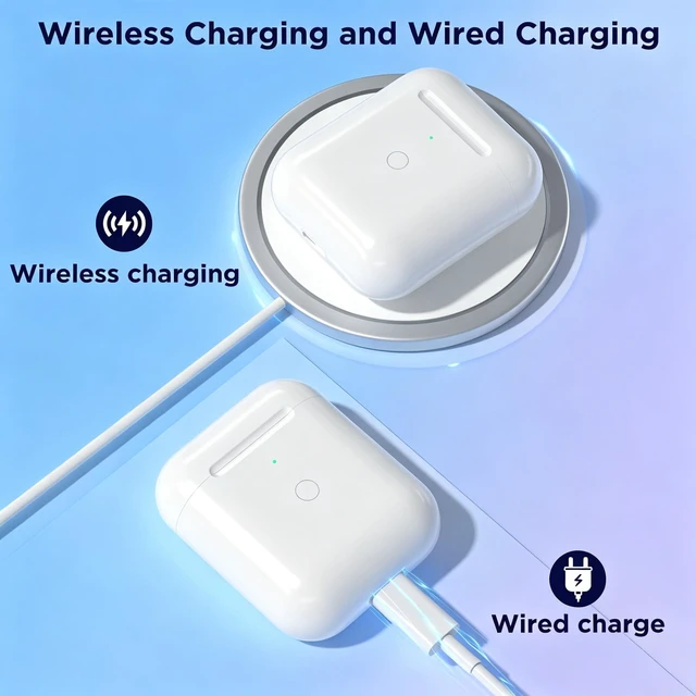 Alt view image 3 of 7 - Wireless Charging Replacement for AirPod 1st 2nd Charging Case with Lightning Port, Compatible with AirPods 1 2 Charger Case with Bluetooth Pairing Sync Button, no Airpod